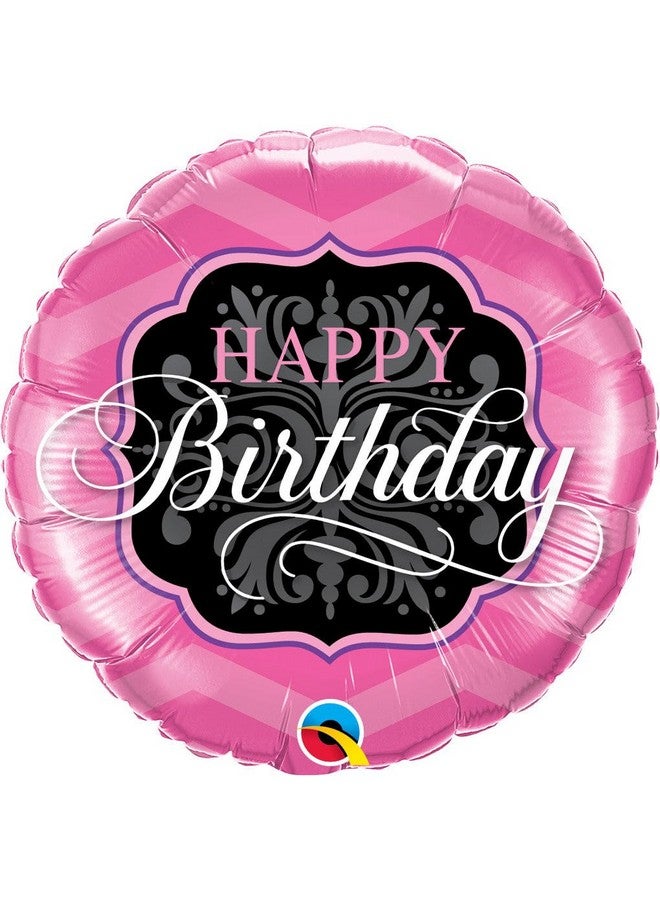Qualatex PIONEER BALLOON COMPANY B'day Pack, 18", Pink and Black - Image 1