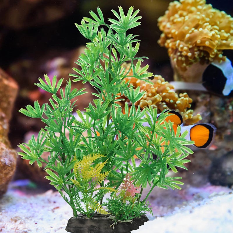 2Pcs Medium Artificial Plastic Aquarium Plants Realistic Betta Fish Tank Decor - Image 5
