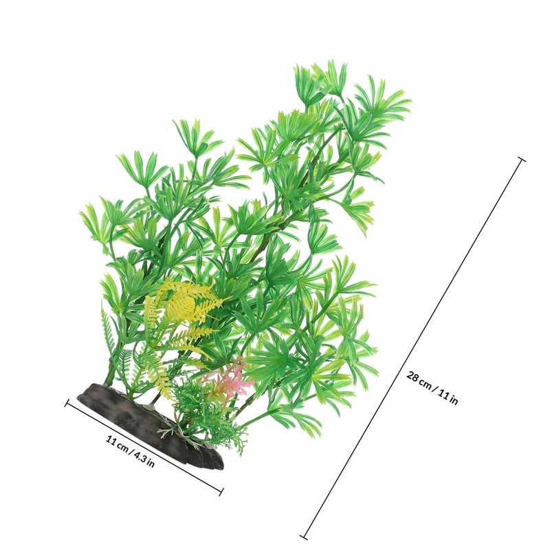 2Pcs Medium Artificial Plastic Aquarium Plants Realistic Betta Fish Tank Decor - Image 3