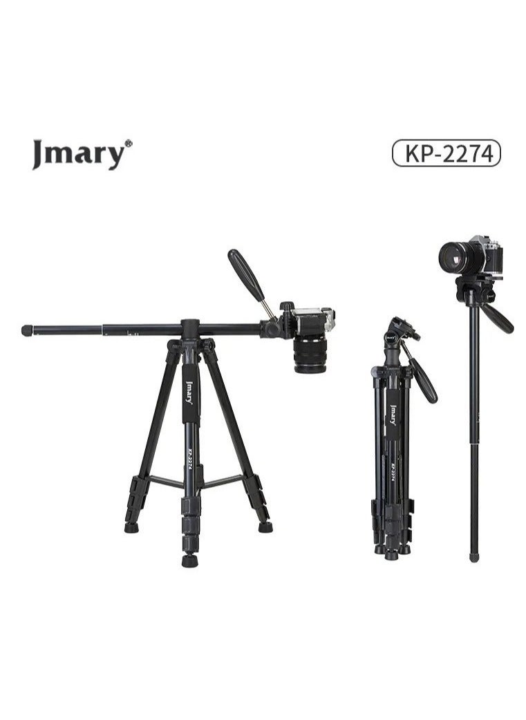 Jmary KP-2274 CameraAluminium Tripod with 4 Sections Professional Detachable Monopod Tripod with 360 Degree Head Quick Release Plate - Image 2