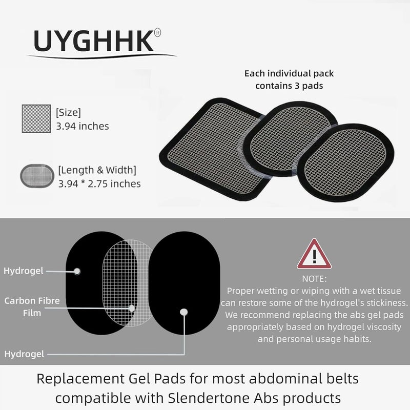 UYGHHK Gel Pads for All Abdominal Belts, Replacement Gel Sheet for Abdominal Toning System, Replacement Gel Pads - Image 3