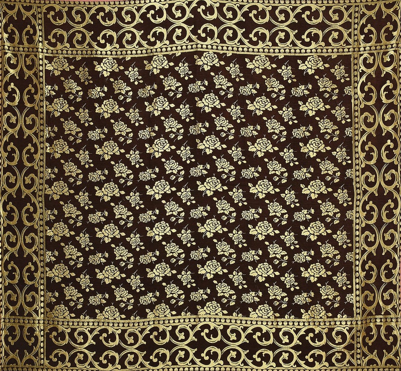 jayvaam Velvet Queen Size Bedsheet Set, 3 Piece Jaquard Weaved Long Life bedsheet with 2 Pillow Covers, Coffee Colour (Brown) - Image 2