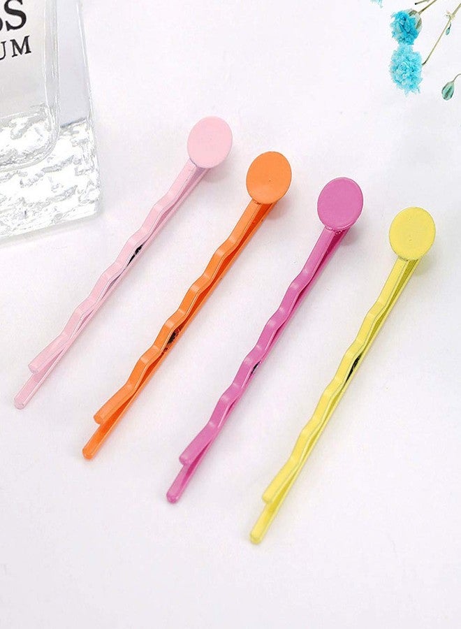 Luzen 80Pcs Bright Color Bobby Pins Cute DIY Hair Bob Pins Wave Clips Decorative Hair Pin Accesories for Lady Women Girls, 56MM - Image 2