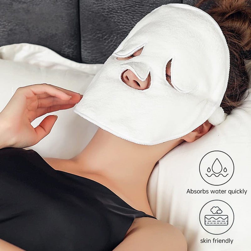 Zyomatiq Zyomatiq Reusable Spa Face Towels ColdHot Compress Mask for WomenAnd Girls Facial Steamer Heating EyeFacial Towel for Anti Aging Moisturizing and Hydrating Facial Beauty Salon Skin Care - Image 2