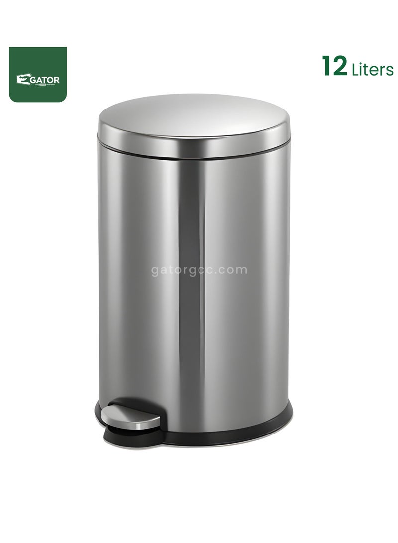EKO EKO Stainless Steel Heavy Duty Brushed Fingerprint Proof 12L  Silver - Image 1