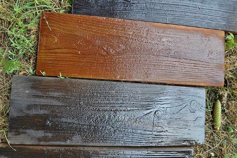 SvitMolds Concrete molds DIY 2 Molds Old Wooden Boards Concrete Mould Garden Stepping Stone Path Patio Pavers for Garden Walkway Cement Mold Paver Mould S05