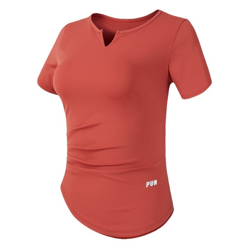 عبر الحدود الرياضة المرنة قصيرة الأكمام النساء V-Neck ضيقة التركيب التجفيف السريع تي شيرت تشغيل التدريب اللياقة البدنية أعلى رقيقة اليوغا ارتداء - Image 2
