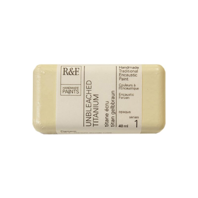 R&F Artist Encaustic Paint, Unbleached Titanium, 40 ml - Image 1