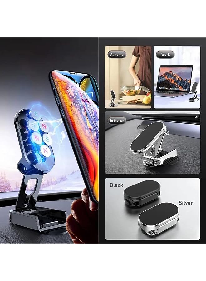 PROMASS Phone Holder for Car, [6 Strong Magnets ] Car Magnetic Phone Holder, [ 360° Rotation ] Universal Dashboard Car Mount Compatible with iPhone, Samsung, LG, GPS, Mini Tablet and More (Black) - Image 4