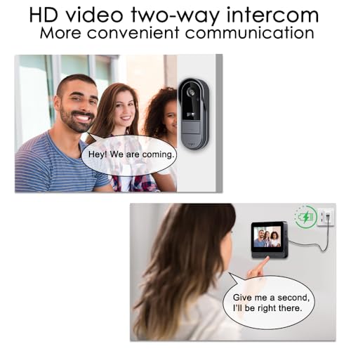 TKMARS Doorbell Camera Wireless No Subscription Waterproof IP65 Door Bell with Screen No AppWiFi Needed1080P Video Intercom 2Way Talk170 View AngleNight Vision for HomeApartmentSeniors - Image 3