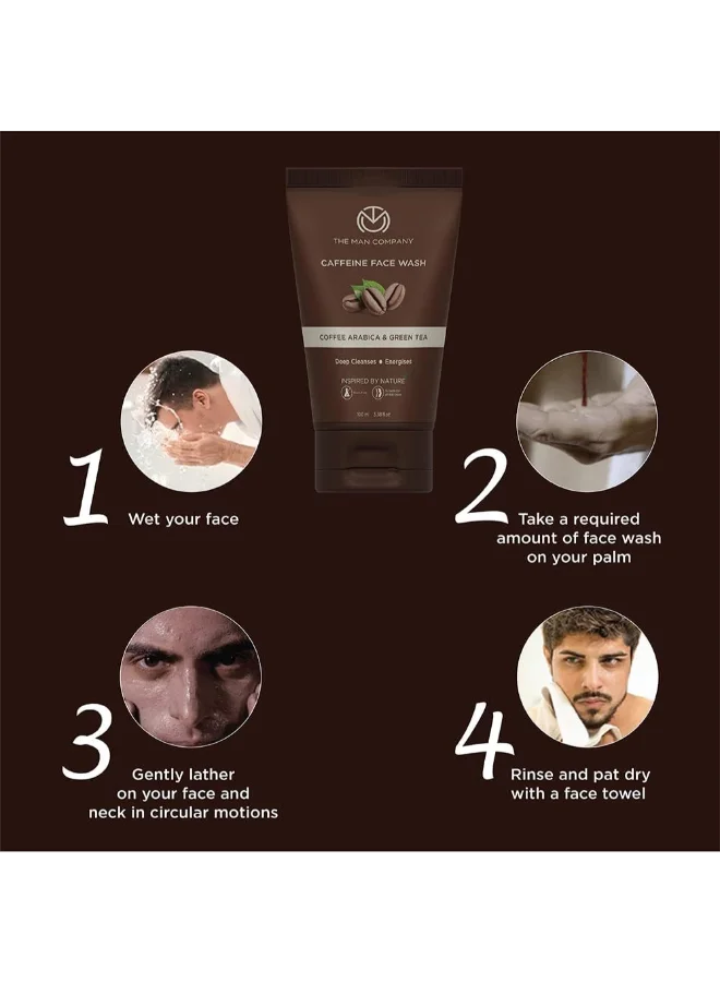 The Man Company Coffee Face Wash With Coffee Arabica And Green Tea Extracts 100 ML