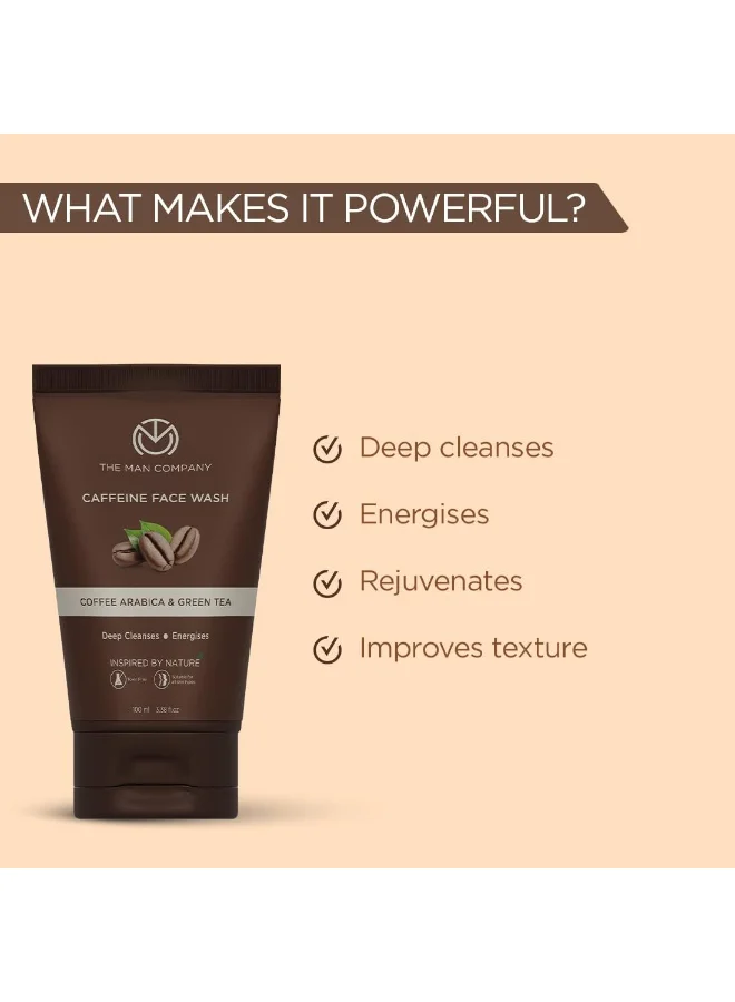 The Man Company Coffee Face Wash With Coffee Arabica And Green Tea Extracts 100 ML