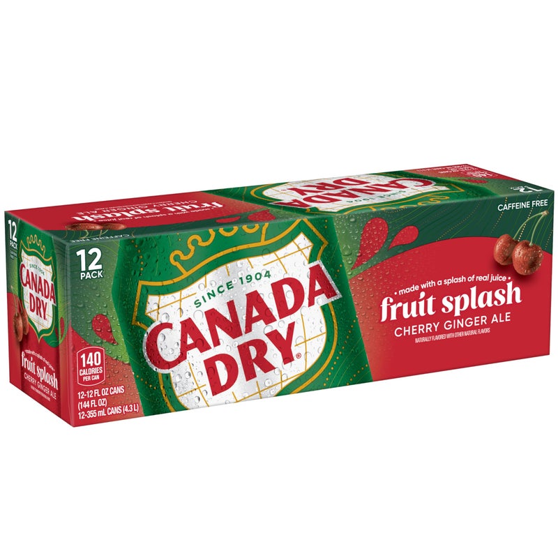 Canada Dry كانادا دراي شيري جنجر ألي فواكه سبلش 12 أونصة، عبوة من 12 - Image 5