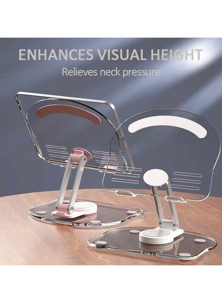 Digipace Tablet Stand,360 Degree Rotating Mobile Tablet Stand, Adjustable Tablet Holder-Adjustable Foldable Desktop Table Holder Stand Base,Multi-Angle, Non-Slip Silicone Base,Portable iPad Stand for Desk - Image 3