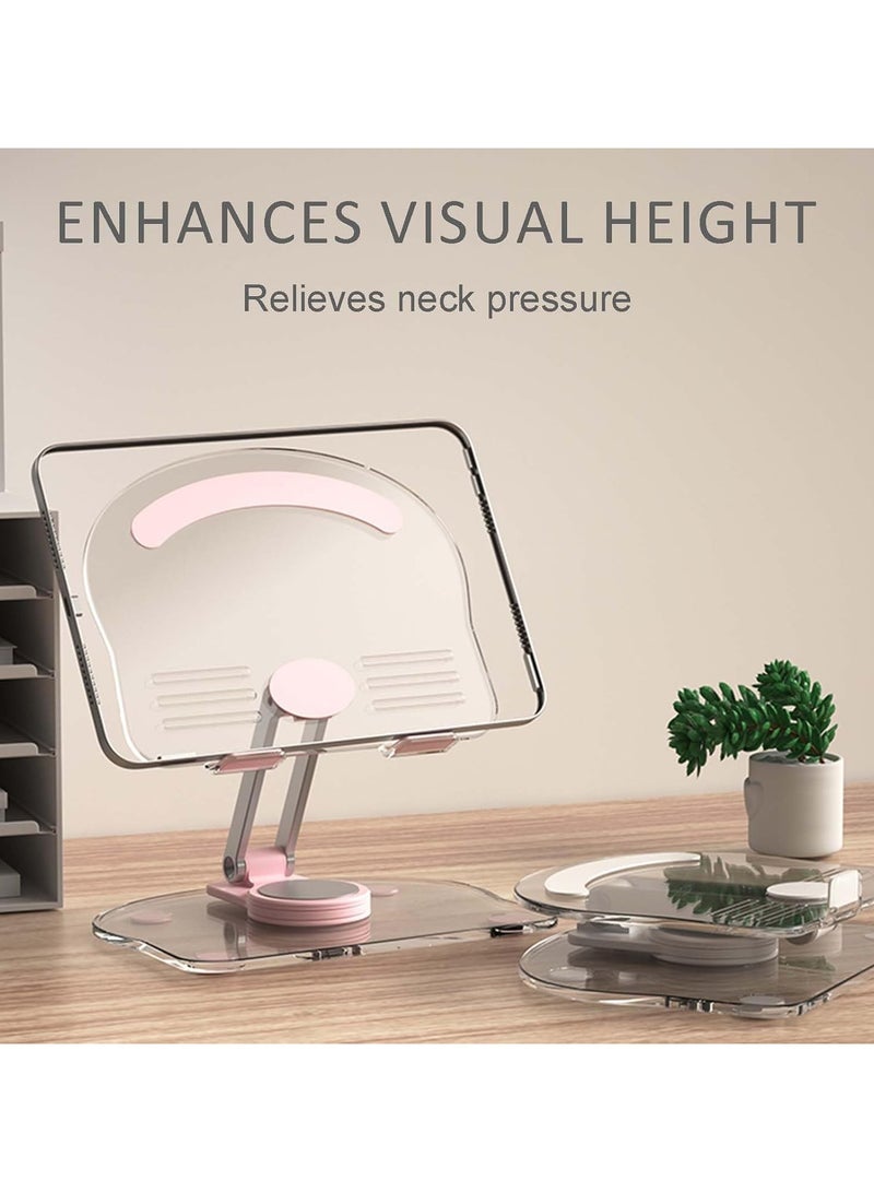 Digipace Tablet Stand,360 Degree Rotating Mobile Tablet Stand, Adjustable Tablet Holder-Adjustable Foldable Desktop Table Holder Stand Base,Multi-Angle, Non-Slip Silicone Base,Portable iPad Stand for Desk - Image 4