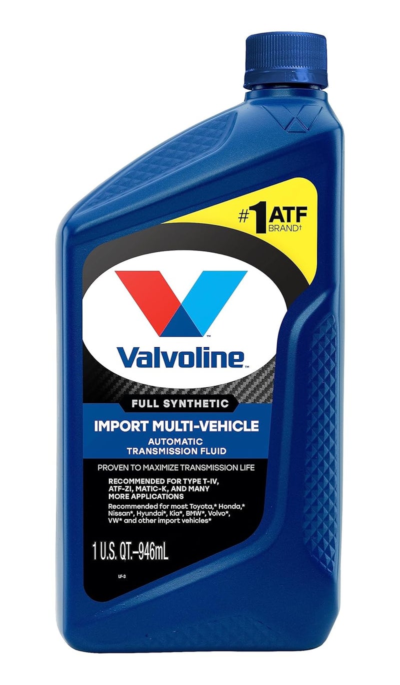 فالفولاين Valvoline Import Multi-Vehicle (ATF) سائل ناقل حركة أوتوماتيكي اصطناعي بالكامل 1 كوارت مقاوم للتآكل ومتين - Image 1