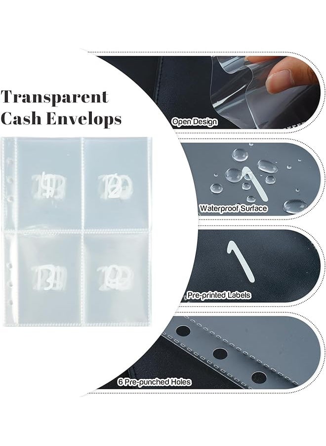 erorex - 100 Envelopes Money Saving Challenge Binder A5 Savings Challenges Book With Envelopes Easy And Fun Way To Save $5 050 Money Savings Challenges Binder Valentines Gift Saving Money Binder Green - Image 1
