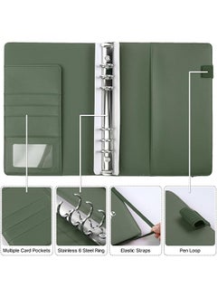 erorex 100 Envelopes Money Saving Challenge Binder A5 Savings Challenges Book With Envelopes Easy And Fun Way To Save $5 050 Money Savings Challenges Binder Valentines Gift Saving Money Binder Green  - Image 3