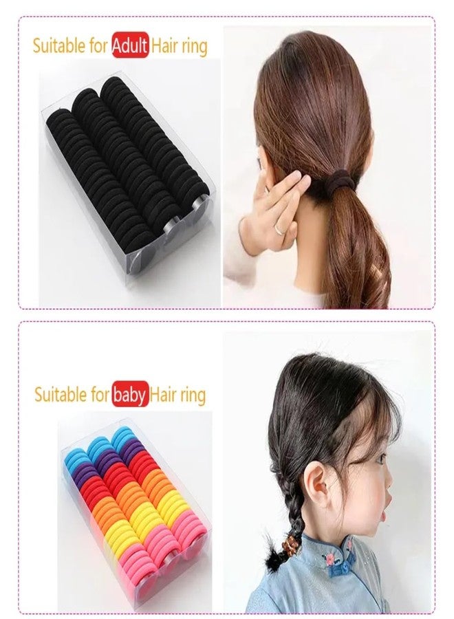 Fairytale Small Elastic Ponytails Holder Kids Girls Hair Rubber Scrunchies Bands Neon,Pestal,Dark Pestal. Pack Of 66 pcs. (Neon) - Image 3