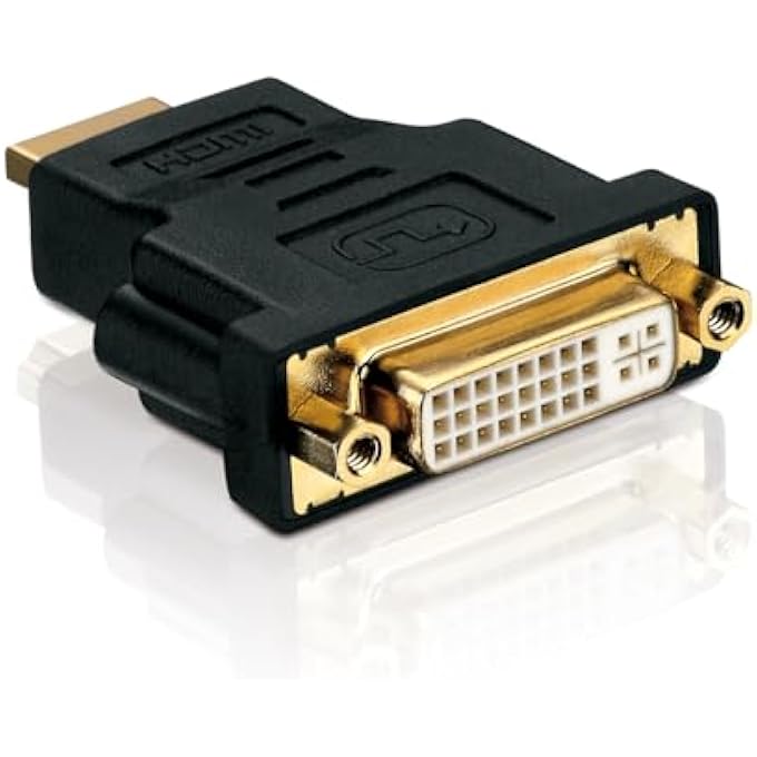 Purelink DVI MALE TO HDMI FEMALE ADAPTER, GOLD PLATED, FULLHD 1080P, BLACK HDMI TO DVI BLACK - Image 1