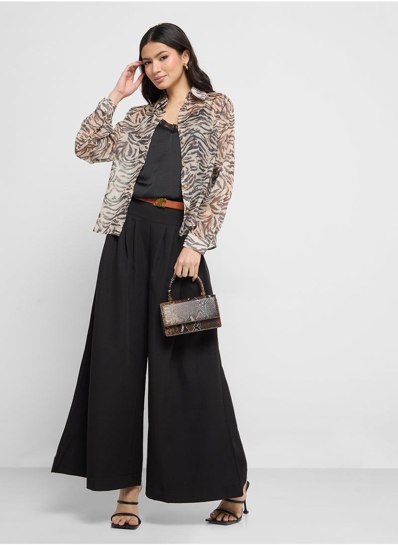 ELLA Animal Print Buton Down Shirt  - Image 4