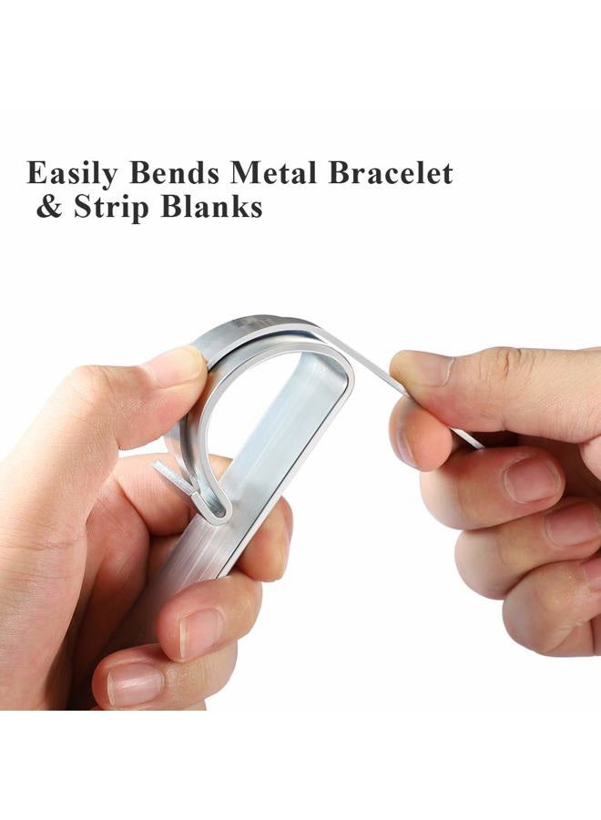 Amytalk Bracelet Bending Bar Kit with 9 Pcs Stainless Steel Bracelet Blank - Tool for Bending Metal Stamping Blank Bracelets and DIY Bracelet Jewelry Making - Image 3