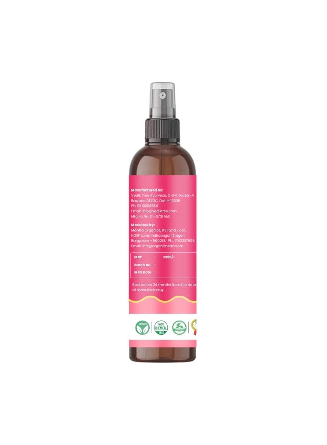 Organic Netra Rose Water with Vitamin C | Exfoliates the Skin and Controls Oil | Excellent for Clearing Away Makeup & Dirt from Pores| Mist Spray for All Skin Type | Paraben and Alcohol Free -200ml - Image 4