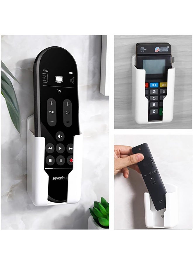 2Pack Remote Control Holder,Self-Adhesive Wall Mount Phone Holder,Air Conditioner TV Remote Control Bracket,Wall-Mounted Mini Storage Box - Image 3