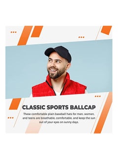 Excefore Baseball Caps 1 Pcs Black Baseball Hats Plain Adjustable Baseball Cap Classic Panel Hat Fashionable Dad Hat Fit Outdoor Sports Sun Hat in Summer Fits Men Women  - Image 3
