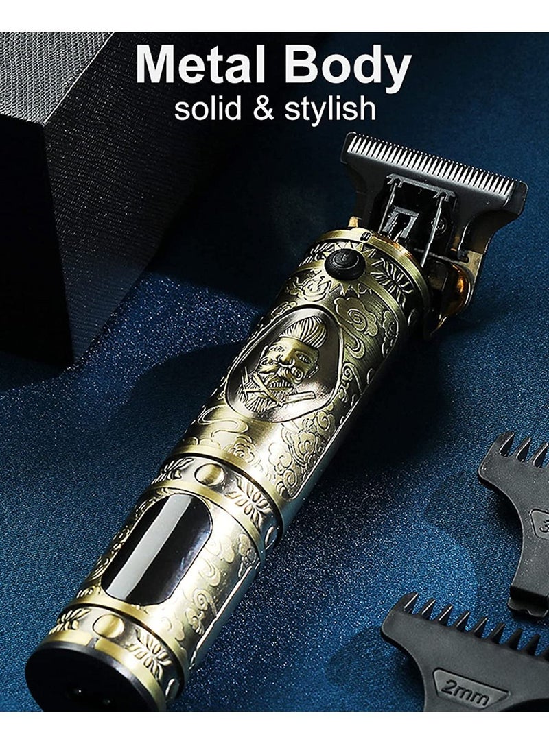 ماكينة حلاقة شعر للرجال مجموعة حلاقة كهربائية ماكينة تشذيب مع مشط توجيهي شاشة LCD قابلة للتعديل لاسلكية وقابلة لإعادة الشحن ماكينة حلاقة كهربائية لمبتدئين صالونات الحلاقة - Image 4