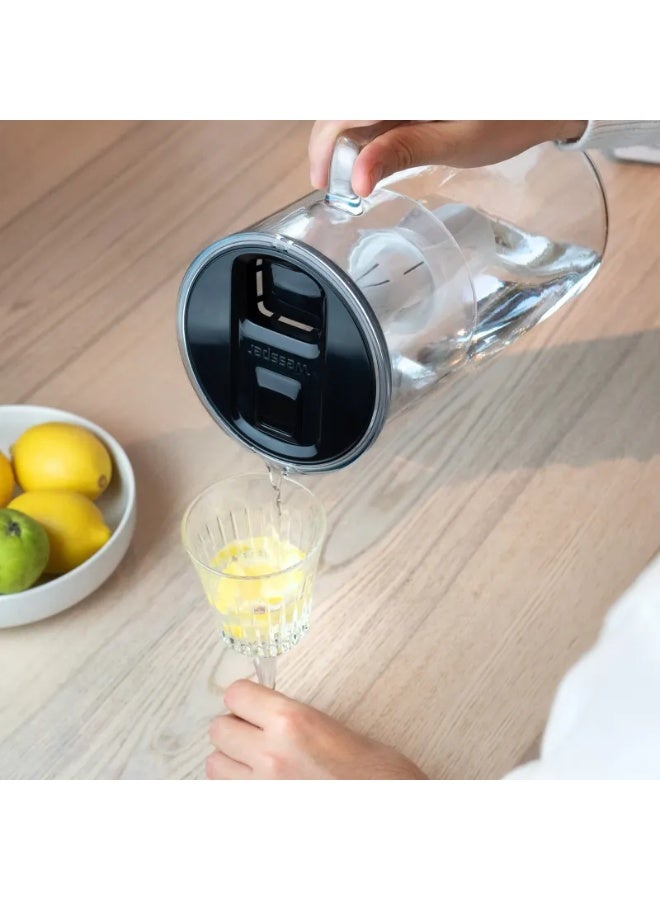 Wessper D2 Borosilicate AquaClassic Water Filter Jug 3.0 L – black - Image 4