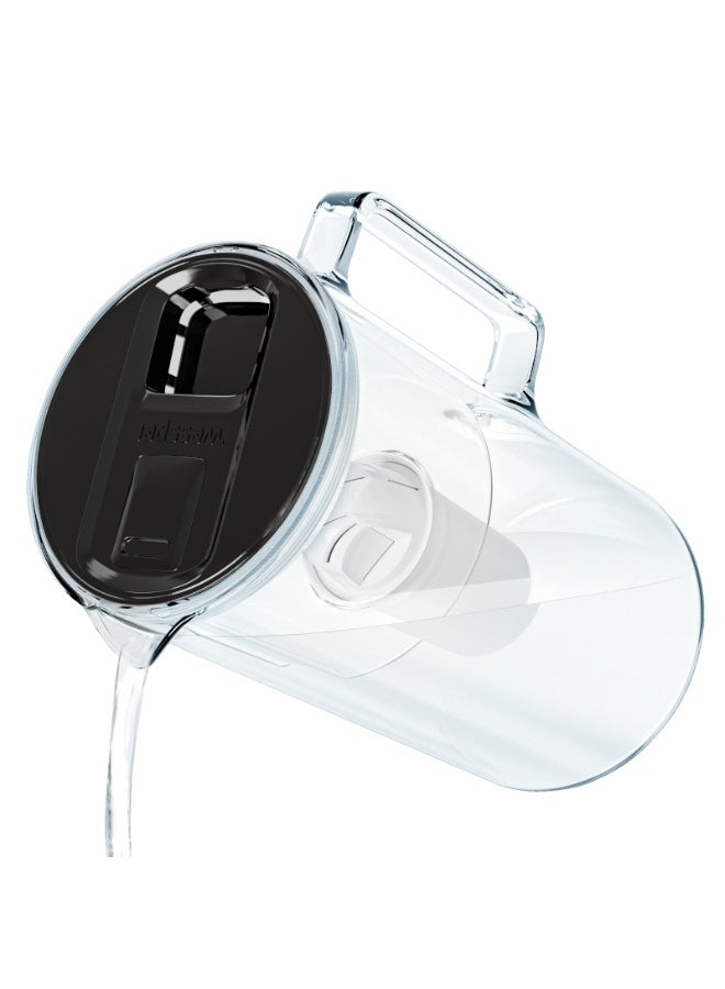 Wessper D2 Borosilicate AquaClassic Water Filter Jug 3.0 L – black - Image 2