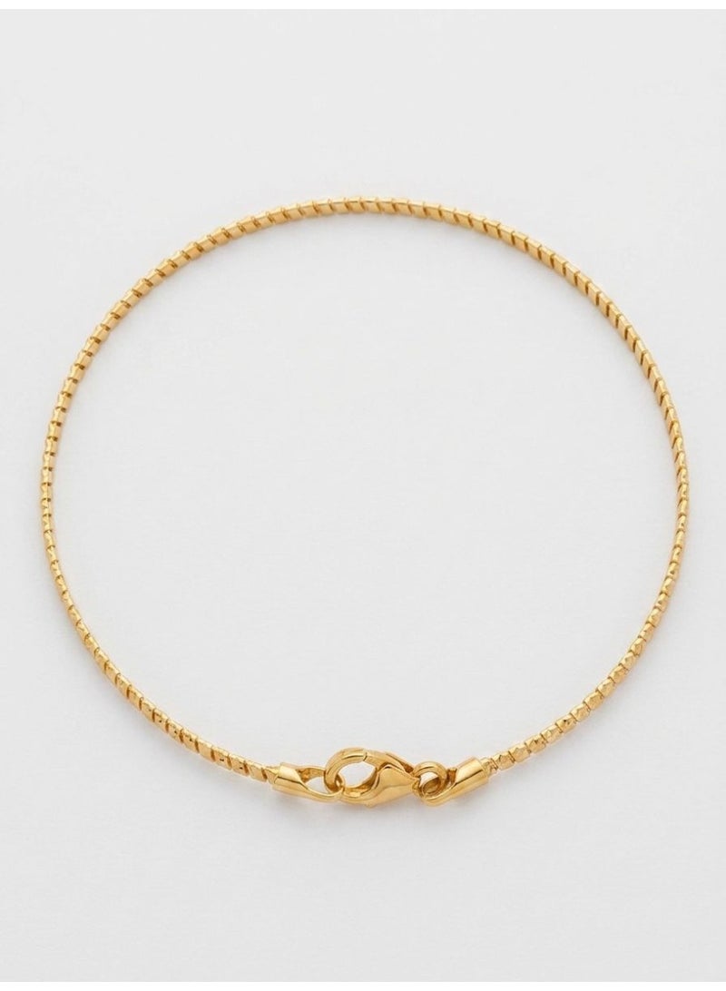 The Intermix Gems Gold Textured Chain Bracelet - Image 3