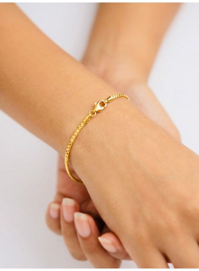 The Intermix Gems Gold Textured Chain Bracelet - Image 1