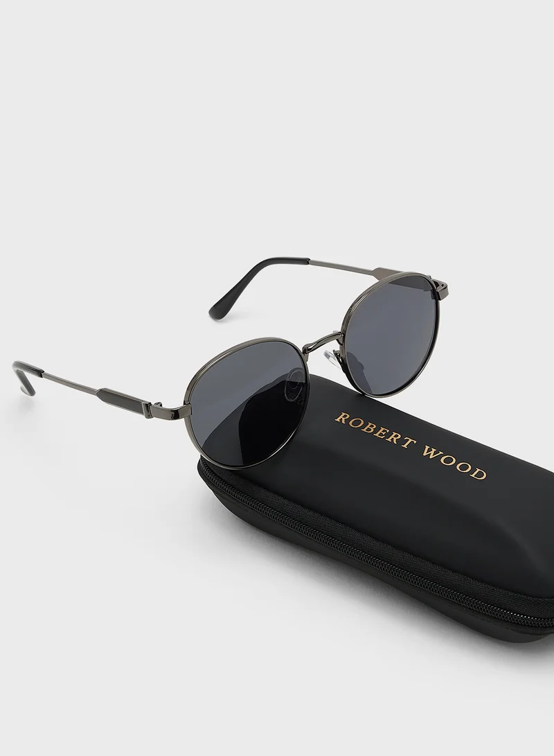 Robert Wood Polarized Lens Round Sunglasses