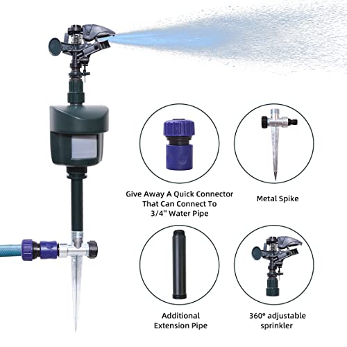 Yardeen Motion Activated Sprinkler Outdoor Waterproof Repellent for Yard - Image 2