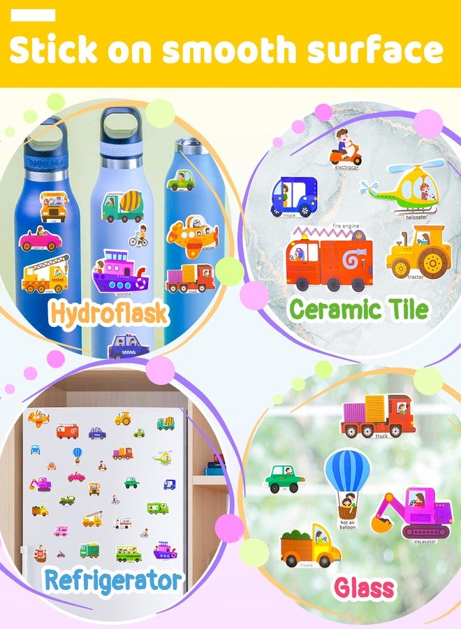 Benresive Reusable Sticker Books for Kids 2-4, Sticker Books for Toddlers 1-3 2-4, Toddler Travel Toys Activities Crafts Gifts - Vehicle - Image 4