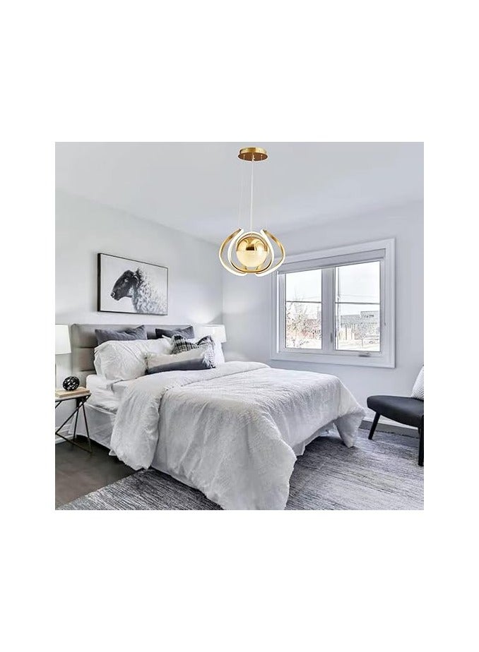 Modern LED Gold Chandelier,3-Color LED Chandelier Ceiling Pendant Light for Bedroom, Living Room, Dining Room, Kitchen Island  - Image 5