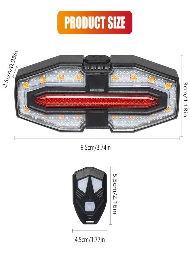 برو بيروس مصباح إشارة انعطاف خلفي مقاوم للماء للدراجات من بروبيروس® مع جهاز تحكم عن بعد، مصباح تحذير LED ثنائي اللون عالي السطوع للدراجات بثلاثة أوضاع، قابل لإعادة الشحن عبر منفذ USB، مصباح إشارة انعطاف LED للدراجات والدراجات النارية - Image 2