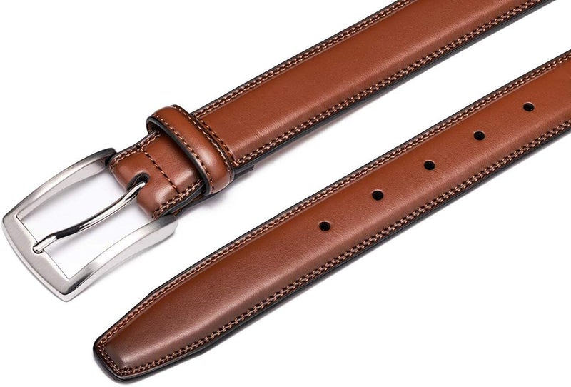KM Legend Mens Genuine Leather Dress - Classic & Fashion For Work Business And Casual Belt - Image 5