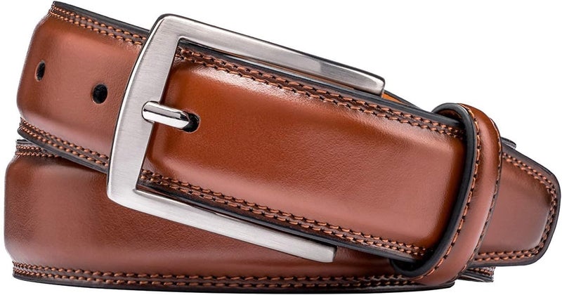 KM Legend Mens Genuine Leather Dress - Classic & Fashion For Work Business And Casual Belt - Image 2