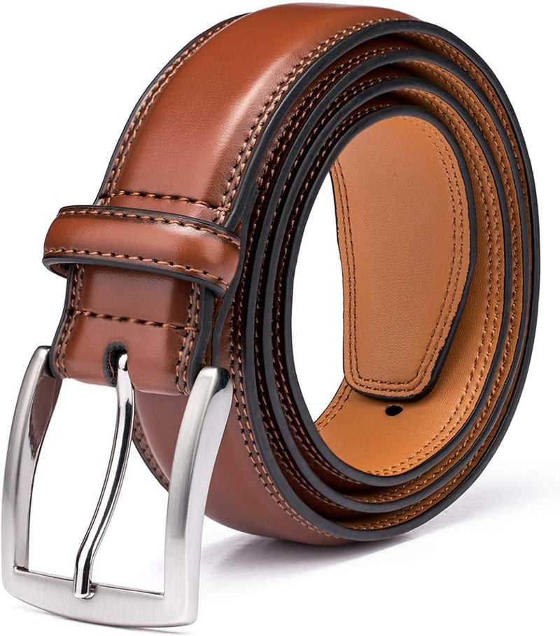 KM Legend Mens Genuine Leather Dress - Classic & Fashion For Work Business And Casual Belt - Image 1