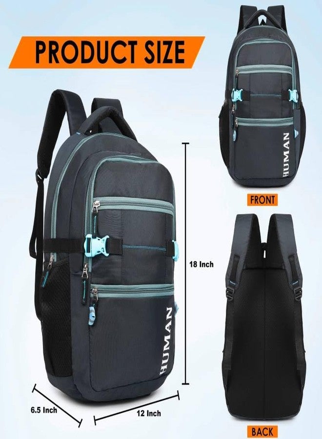 TRUE HUMAN EMPEROR® Multi-Purpose 15.6 Inch Laptop Padded Compartment Backpack with Comfort Strap Office, College, Travel Bag for Men and Women - Image 2