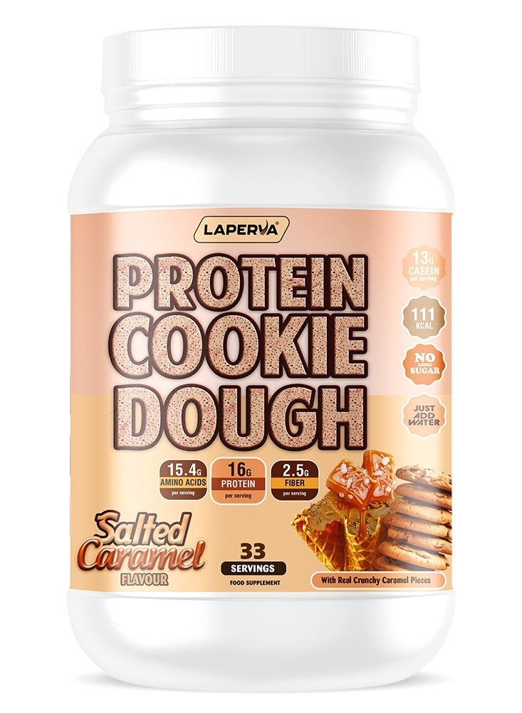 Laperva Cookie Dough Protein Powder, Salted Caramel, 2.2 LB – High-Protein Snack Mix, Low Fat, Gluten-Free, Sugar-Free, 16g Protein per Serving