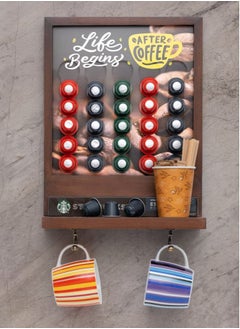 Generic COFFEE STATION 3 in 1 wall-mounted coffee capsules organizer  - Image 1