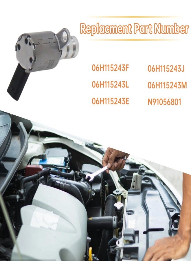 McrGinly Oil Pressure Control Solenoid Valve Variable Valve Timing Actuator Valve Compatible with Beetle CC Passat Golf Cabriolet Tiguan A4/Quattro Altea 06H115243F 06H115243L 06H115243E - Image 4