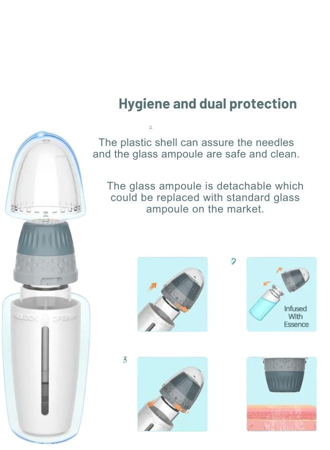 bio needle Home Use Dr. Pen Derma Stamp Adjustable 0-1.5mm H24 Bio Needle for Skin Rejuvenation  0.5mm for Men's Beard Growth - Image 2