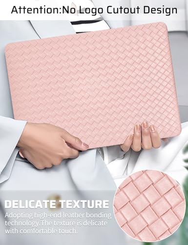 Seorsok Compatible with New MacBook Air 136 inch Case M5 M4 M3 M2 2026 20252022 Release A3449 A3240 A2681 A3113Elegant Leather Plastic Hard Case with Keyboard CoverBeige Tartan PVC No Logo Cutout - Image 3