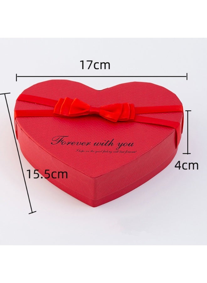 دب وردي مع صندوق على شكل قلب صندوق هدايا ورود رومانسي مع دب دمية لطيف لعيد الأم والذكرى السنوية وعيد الحب - Image 5