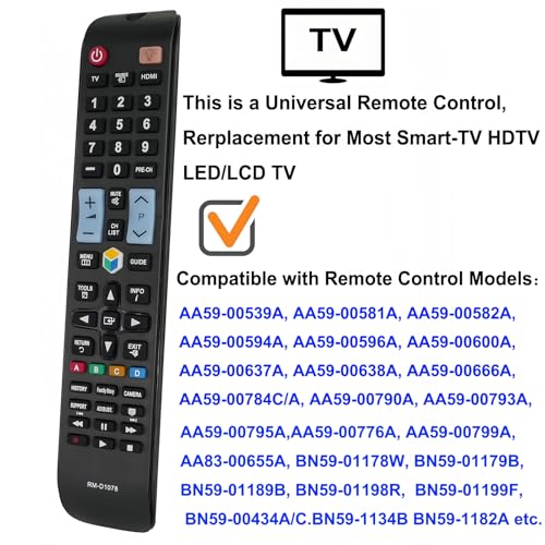uehba Universal Remote Control RM-D1078+ for Samsung Smart-TV HDTV LED/LCD TV - Image 2